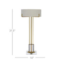 Currey & Company 6000-0355 Winsland Brass Table Lamp in Polished Brass/Clear 4