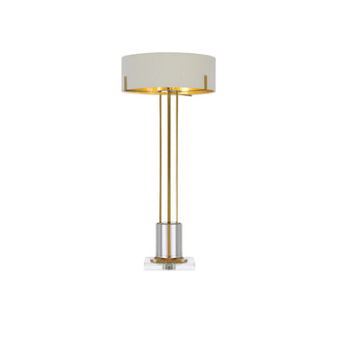 Currey & Company 6000-0355 Winsland Brass Table Lamp in Polished Brass/Clear 1