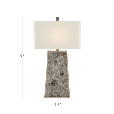 Currey & Company 6000-0429 Calloway Table Lamp in Light Mica/Silver Leaf 6