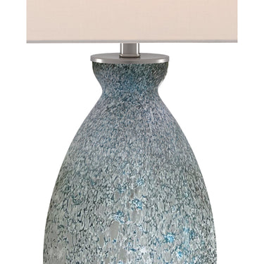 Currey & Company 6000-0467 Hatira Table Lamp in Pale Blue/White 2