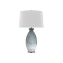 Currey & Company 6000-0467 Hatira Table Lamp in Pale Blue/White 4