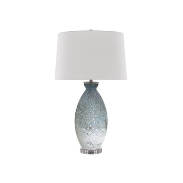 Currey & Company 6000-0467 Hatira Table Lamp in Pale Blue/White 4