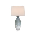 Currey & Company 6000-0467 Hatira Table Lamp in Pale Blue/White 1