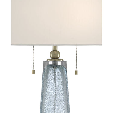 Currey & Company 6000-0498 Looke Table Lamp in Blue/Brass 2