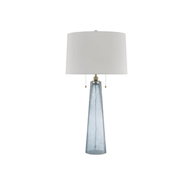 Currey & Company 6000-0498 Looke Table Lamp in Blue/Brass 3