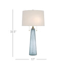 Currey & Company 6000-0498 Looke Table Lamp in Blue/Brass 4