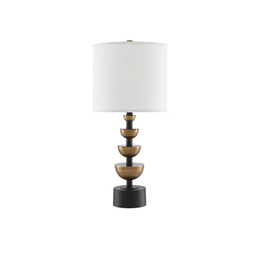Currey & Company 6000-0509 Chastain Table Lamp in Antique Brass/Black 3