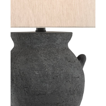 Currey & Company 6000-0537 Anza Table Lamp in Black Ash/Satin Black 2