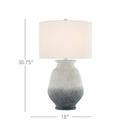 Currey & Company 6000-0538 Cazalet Table Lamp in Ash Ivory/Blue/Acrylic White 4