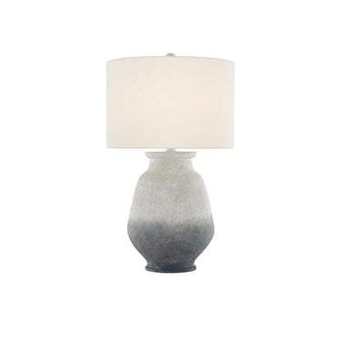 Currey & Company 6000-0538 Cazalet Table Lamp in Ash Ivory/Blue/Acrylic White 1