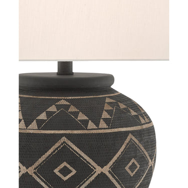 Currey & Company 6000-0539 Tattoo Table Lamp in Brewed Latte/Mole Black 2