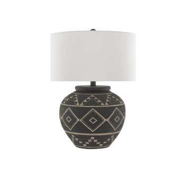 Currey & Company 6000-0539 Tattoo Table Lamp in Brewed Latte/Mole Black 3