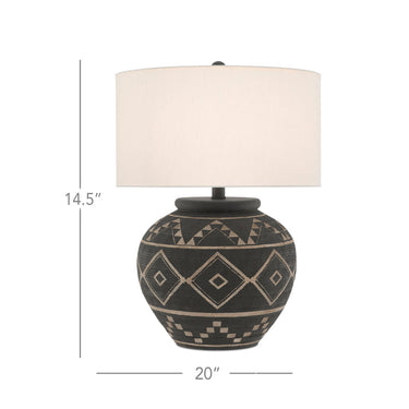 Currey & Company 6000-0539 Tattoo Table Lamp in Brewed Latte/Mole Black 4