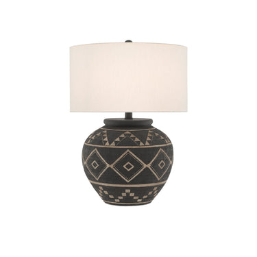 Currey & Company 6000-0539 Tattoo Table Lamp in Brewed Latte/Mole Black 1