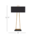 Currey & Company 6000-0566 Adorn Large Table Lamp in Antique Brass/Black 5