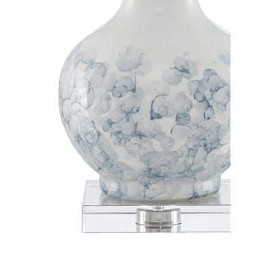 Currey & Company 6000-0581 Myrtle Table Lamp in White/Blue/Clear/Polished Nickel 2