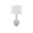 Currey & Company 6000-0581 Myrtle Table Lamp in White/Blue/Clear/Polished Nickel 3