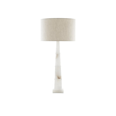 Currey & Company 6000-0595 Alabastro Table Lamp in Alabaster/Polished Nickel 3