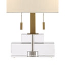 Currey & Company 6000-0602 Chiara Table Lamp in Clear/Antique Brass 2