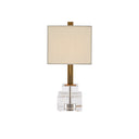 Currey & Company 6000-0602 Chiara Table Lamp in Clear/Antique Brass 4