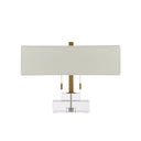 Currey & Company 6000-0602 Chiara Table Lamp in Clear/Antique Brass 5