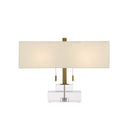Currey & Company 6000-0602 Chiara Table Lamp in Clear/Antique Brass 1