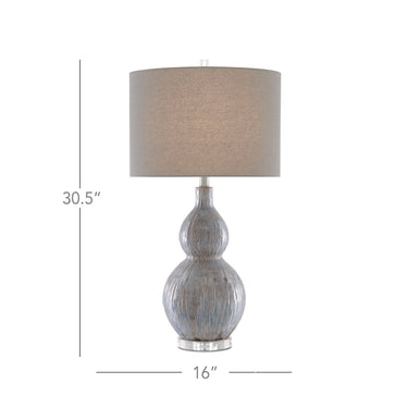 Currey & Company 6000-0610 Idyll Table Lamp in Gray/Blue/Taupe/Clear 4
