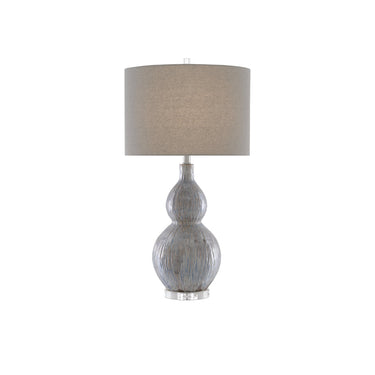 Currey & Company 6000-0610 Idyll Table Lamp in Gray/Blue/Taupe/Clear 1