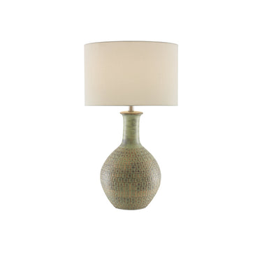 Currey & Company 6000-0611 Loro Table Lamp in Dark Moss Green/Gold 1