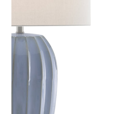Currey & Company 6000-0616 Bluestar Table Lamp in Light Blue/Clear 2