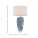 Currey & Company 6000-0616 Bluestar Table Lamp in Light Blue/Clear 4