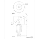Currey & Company 6000-0616 Bluestar Table Lamp in Light Blue/Clear 5