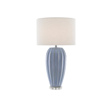 Currey & Company 6000-0616 Bluestar Table Lamp in Light Blue/Clear 1