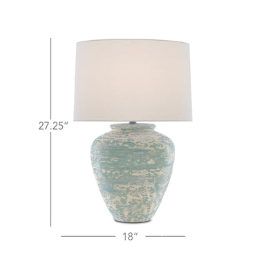 Currey & Company 6000-0617 Mimi Table Lamp in Aqua/Cream 4