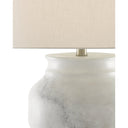 Currey & Company 6000-0623 Kalossi Table Lamp in Painted White/Painted Gray/Contemporary Silver Leaf 2
