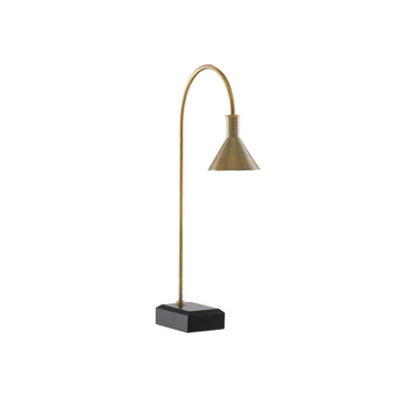 Currey & Company 6000-0628 Thayer Desk Lamp in Vintage Brass/Black - Crescent Harbor