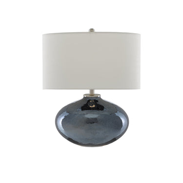 Currey & Company 6000-0645 Lucent Blue Table Lamp in Blue Plated/Polished Nickel 3
