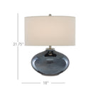 Currey & Company 6000-0645 Lucent Blue Table Lamp in Blue Plated/Polished Nickel 4