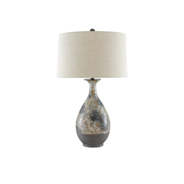 Currey & Company 6000-0658 Frangipani Table Lamp in Cream/Blue/Brown 3
