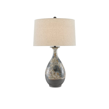 Currey & Company 6000-0658 Frangipani Table Lamp in Cream/Blue/Brown 1