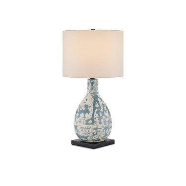 Currey & Company 6000-0674 Ostracon Table Lamp in Vintage Blue 4