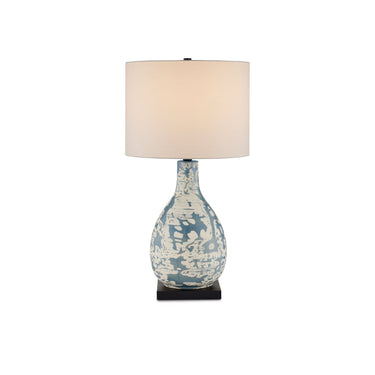 Currey & Company 6000-0674 Ostracon Table Lamp in Vintage Blue 1