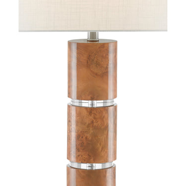 Currey & Company 6000-0679 Birdseye Table Lamp in Birdseye Maple Veneer 2
