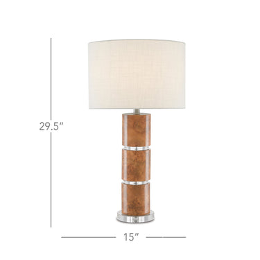 Currey & Company 6000-0679 Birdseye Table Lamp in Birdseye Maple Veneer 4