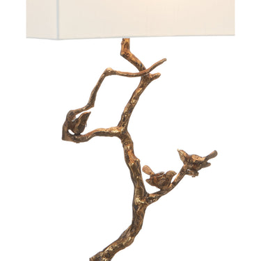 Currey & Company 6000-0695 Shadows Table Lamp in Antique Brass/Black 2