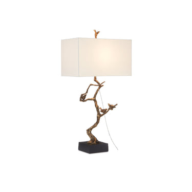 Currey & Company 6000-0695 Shadows Table Lamp in Antique Brass/Black 3
