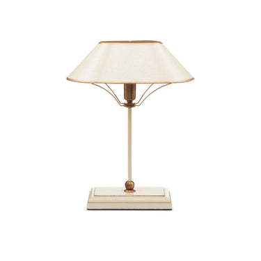 Currey & Company 6000-0702 Daphne Table Lamp in Ivory/Antique Brass/Gold 4