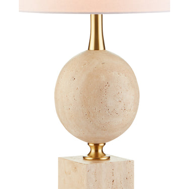 Currey & Company 6000-0718 Adorno Table Lamp in Natural/Beige/Antique Brass 2