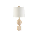 Currey & Company 6000-0718 Adorno Table Lamp in Natural/Beige/Antique Brass 4