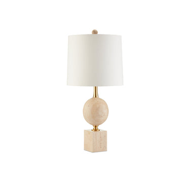Currey & Company 6000-0718 Adorno Table Lamp in Natural/Beige/Antique Brass 4